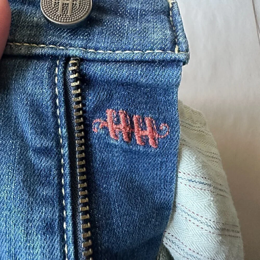 Anthropologie Holding Horses Straight Cropped Boyfriend Distressed Jeans Size 28 - Picture 11 of 13